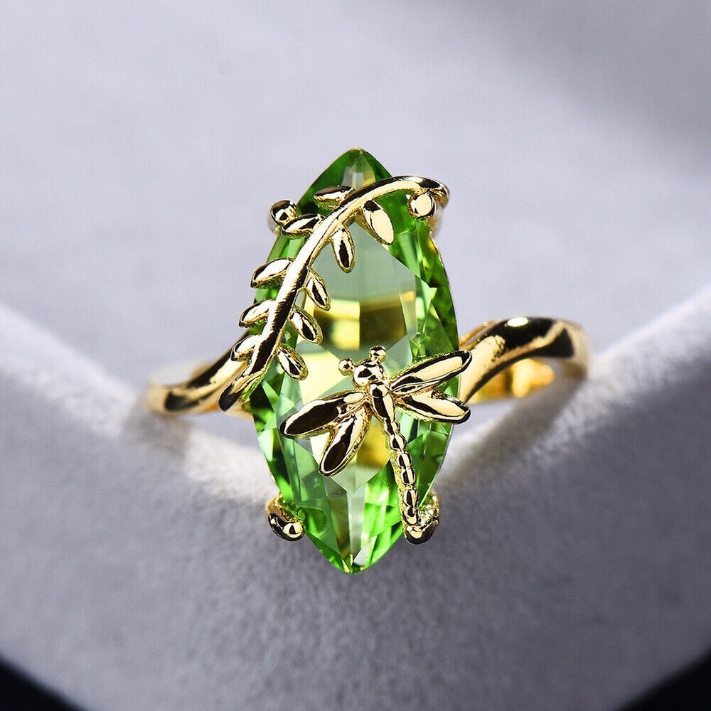 Green Dragonfly Ring - Picture 1 of 5